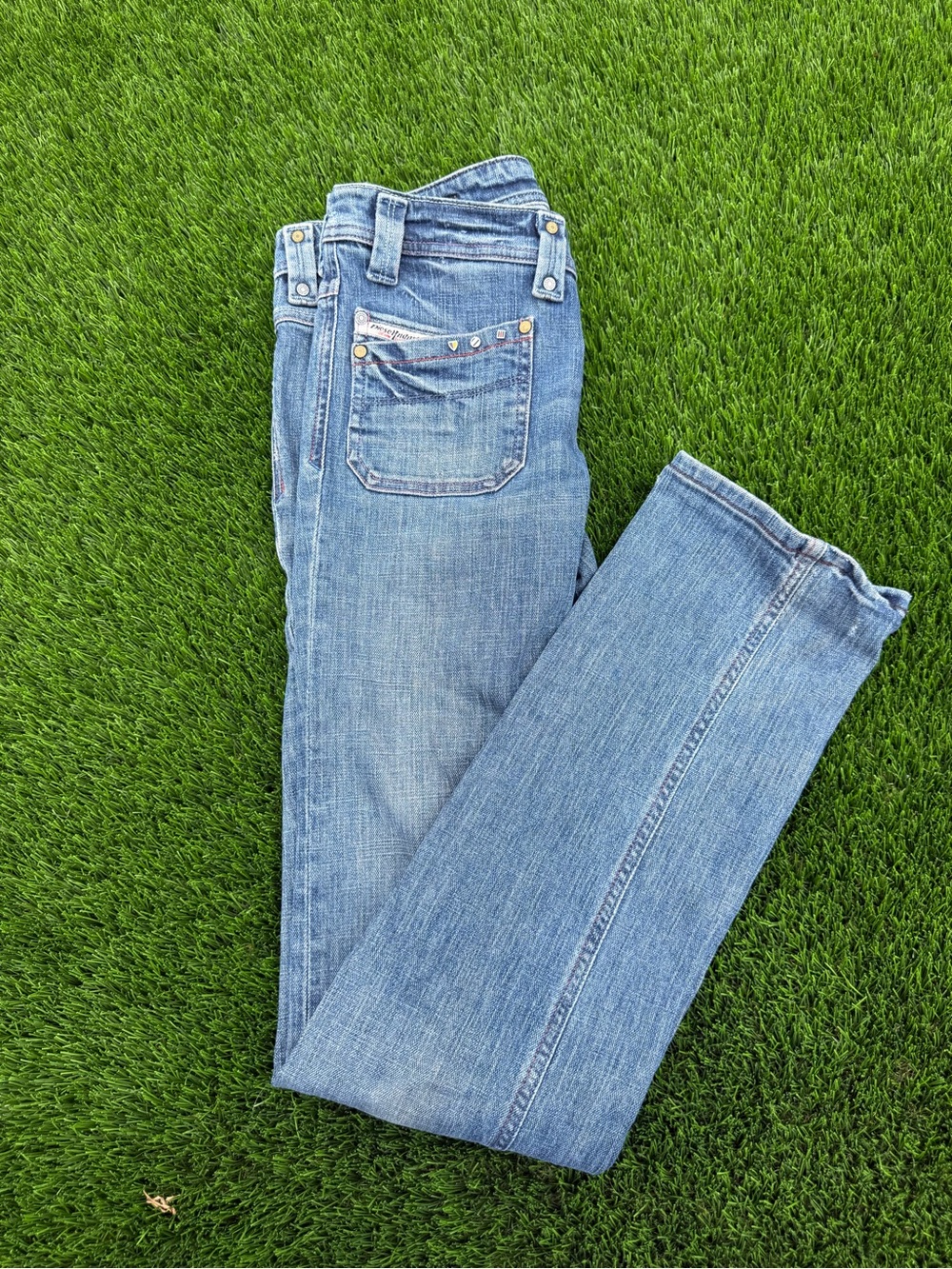 Y2K Diesel Keate Low Rise straight bootcut jeans wash 008BL stretch   W28 L32